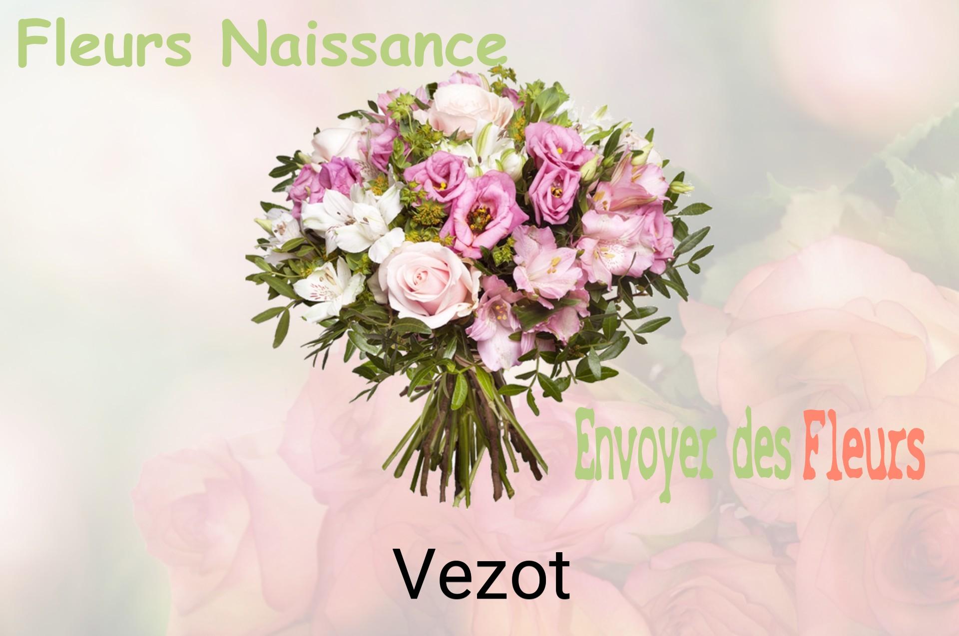 Bouquet de fleurs de naissance livré à Vezot